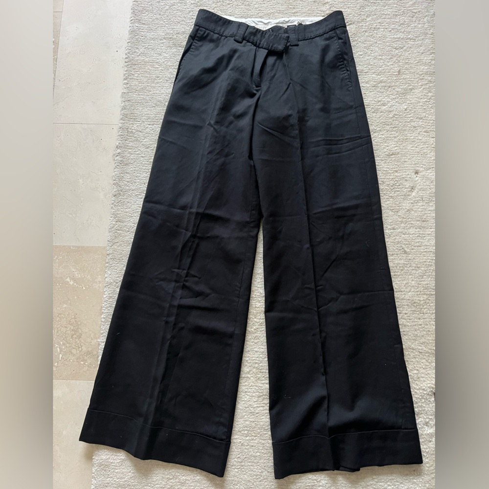 Stella McCartney x H&M Women Dress Pants Size 38 Black Career Wide Leg Wool